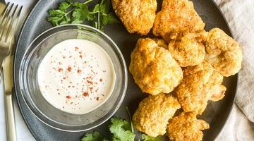 fried cauliflower with tahini sause