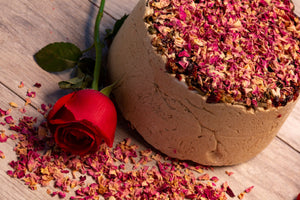 rose oil halva. house of halva. middle eastern dessert. Mediterranean foods. gluten-free vegan kosher plant-based sesame dessert